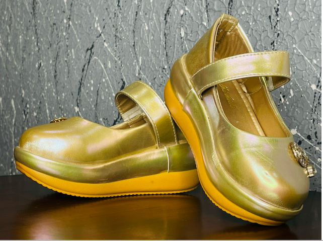 Toddler's Shimmering Golden Belle Shoes