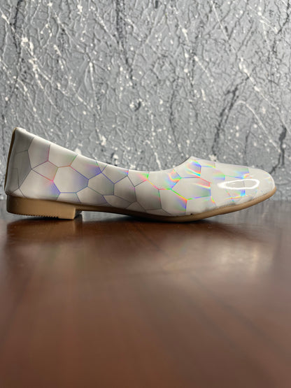 Toddler's Iridescent White Belly Shoes