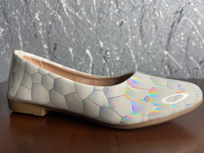 Toddler's Iridescent White Belly Shoes