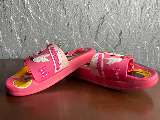 Toddler's Pink Cartoon-Themed Slide Sandals