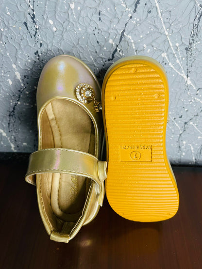 Toddler's Shimmering Golden Belle Shoes